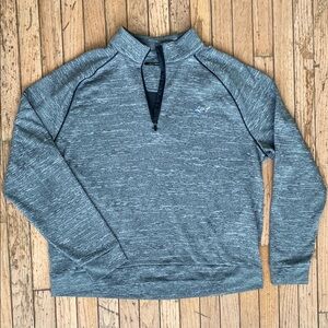Heather Grey Greg Norman Quarter-Zip Long Sleeve Pullover
